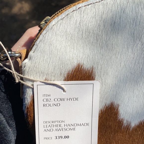 Brand New Real Cow Hyde Round Purse - Picture 9 of 9